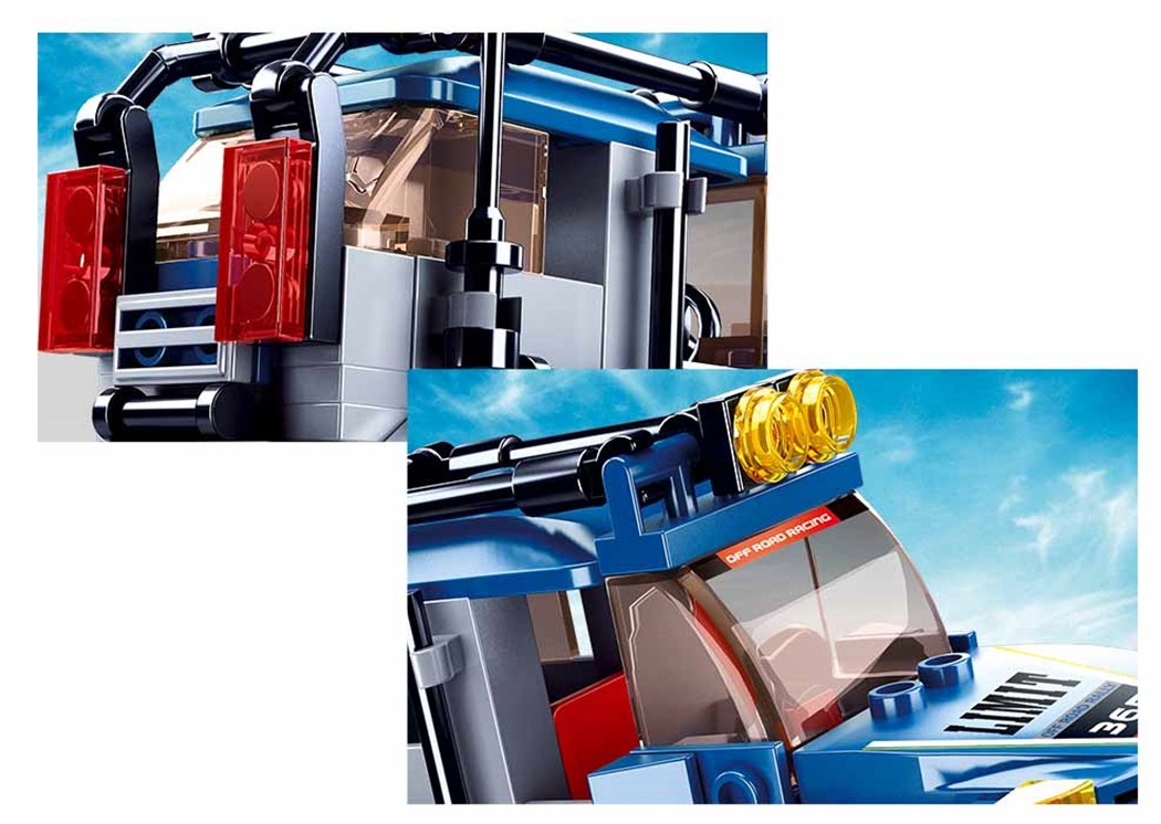 KLOCKI SLUBAN CC Auto wyścigowe terenowe blue 146 - B0663C komp. z LEG COB