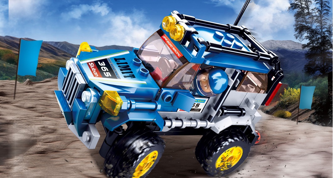 KLOCKI SLUBAN CC Auto wyścigowe terenowe blue 146 - B0663C komp. z LEG COB