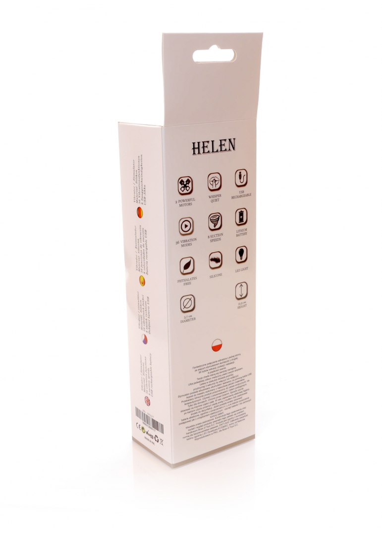 Wibrator-HELEN Pink - 12- vibrating / 8 suction fu