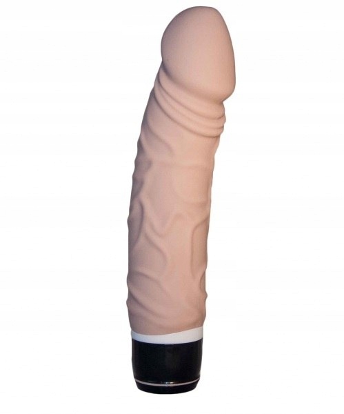 Silikonowy wibrator dł. 19cm cielisty
