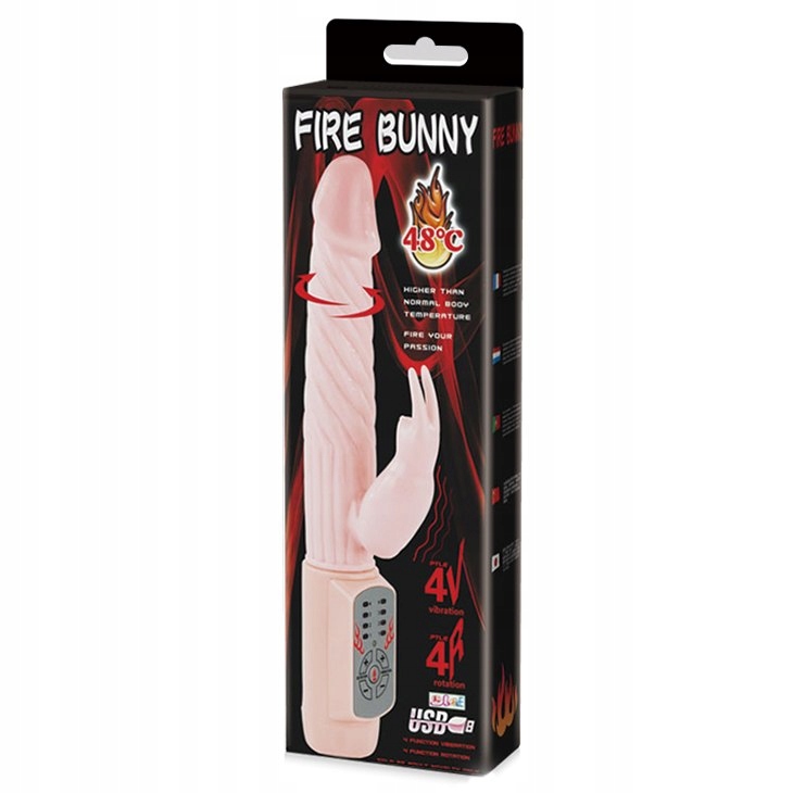Podgrzewany wibrator FIRE BUNNY