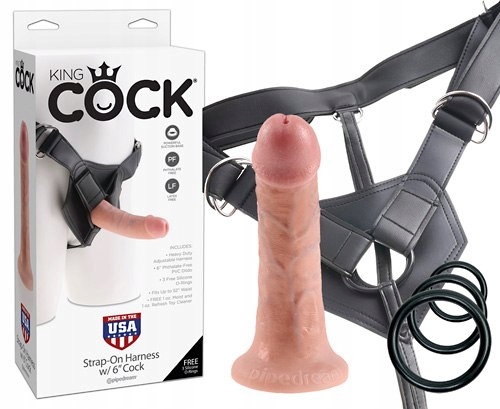 Strap-on King Cock dł. 15,2cm