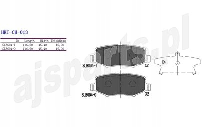 KLOCKI HAMULCOWE TYŁ DODGE NITRO 2007-