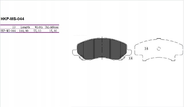 KLOCKI HAMULCOWE PRZÓD MITSUBISHI ECLIPSE 00-