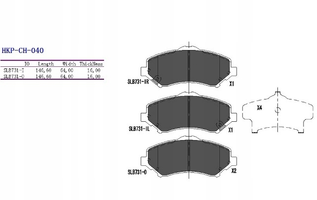 KLOCKI HAM PRZÓD DODGE NITRO 08- OE 68003701AA