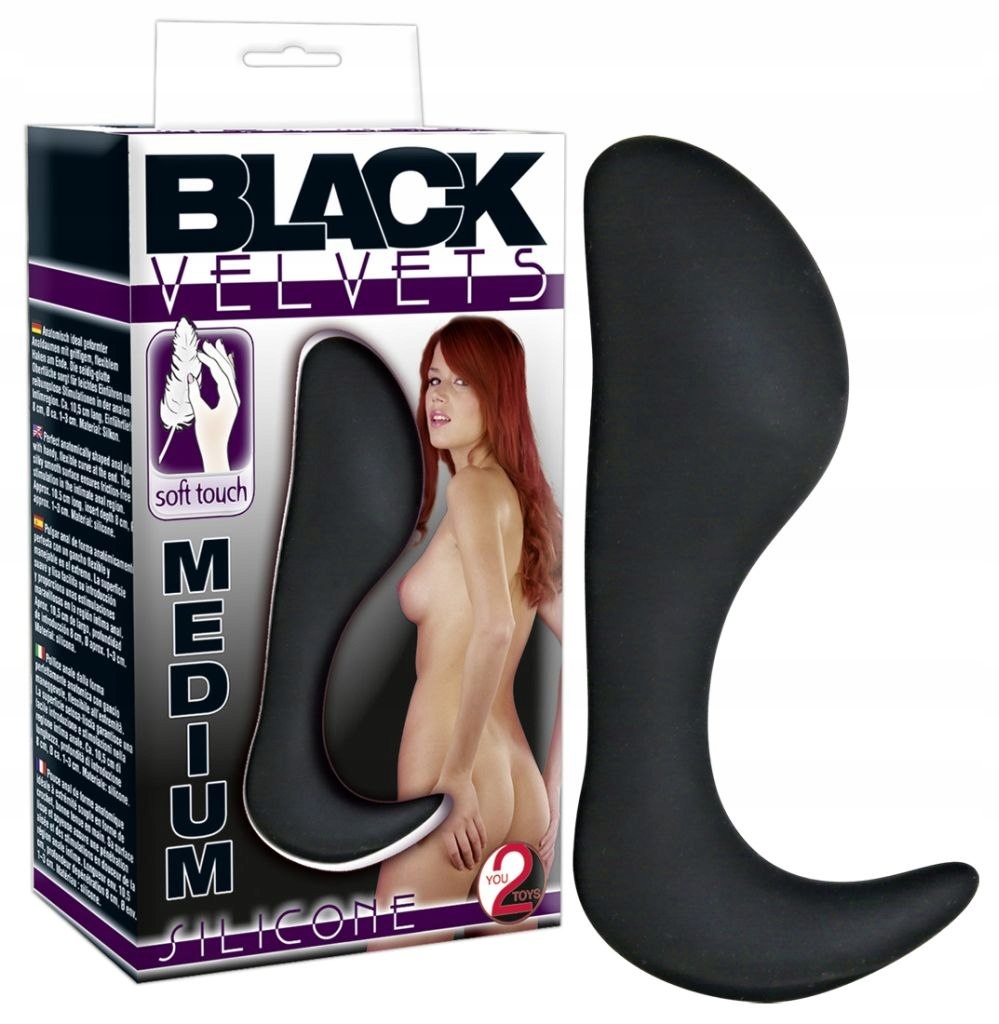 Czarny plug analny. Silicone Butt Plug