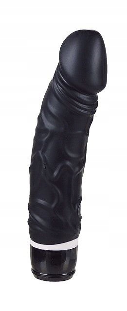 Silikonowy wibrator dł: 19cm czarny