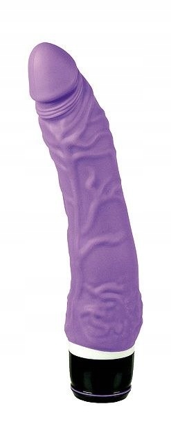 Silikonowy wibrator dł. 19cm purple