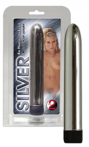 Klasyczny wibrator - Silver