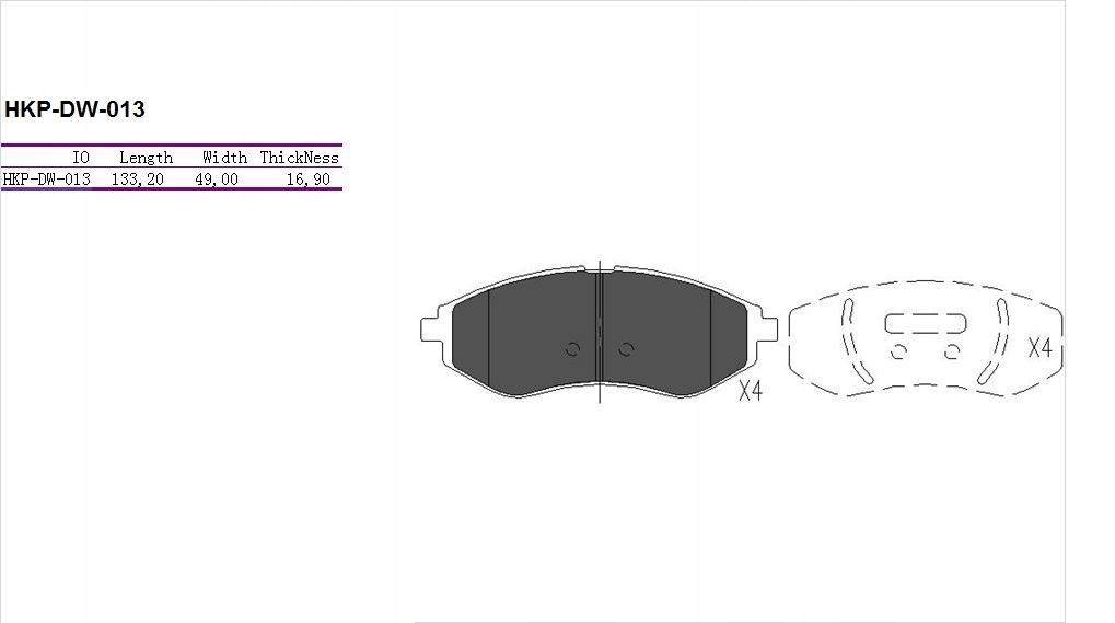 KLOCKI HAM PRZÓD DAEWOO AVEO 1.2I 02-