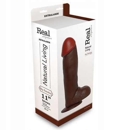 REALISTIC DILDO brązowy 31,5cm
