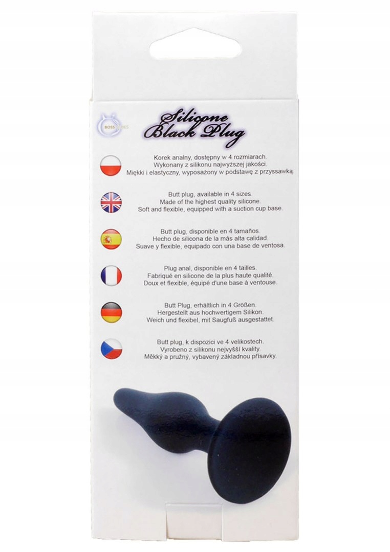 Silikonowy korek analny Black - Medium