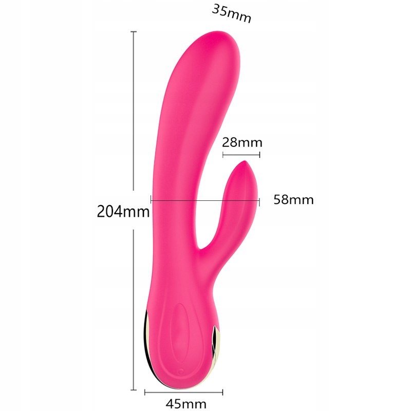 Wibrator-Silicone Vibrator USB 7 Function + Booste