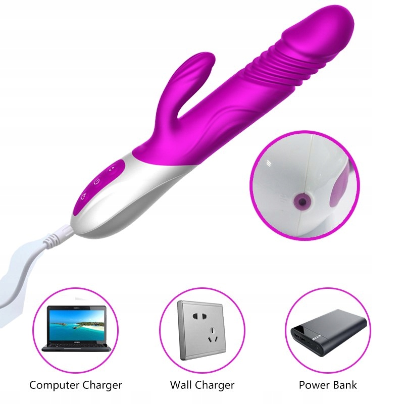 Wibrator-Silicone Vibrator USB 10 Function and Thr