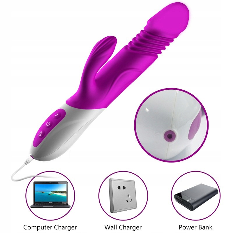 Wibrator-Silicone Vibrator USB 10 Function and Thr