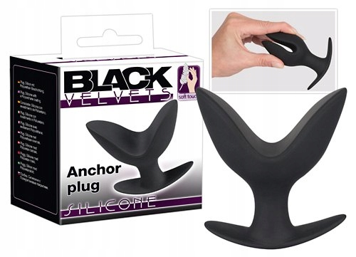 Korek analny Anchor czarny