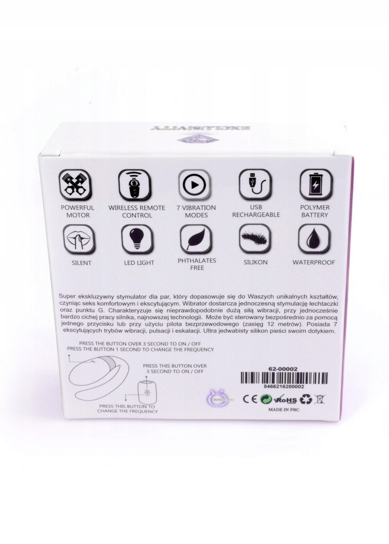 Stymulator-V-Vibe Purple USB 7 Function z pilotem