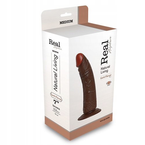 Dildo z wibracją brązowe 18cm