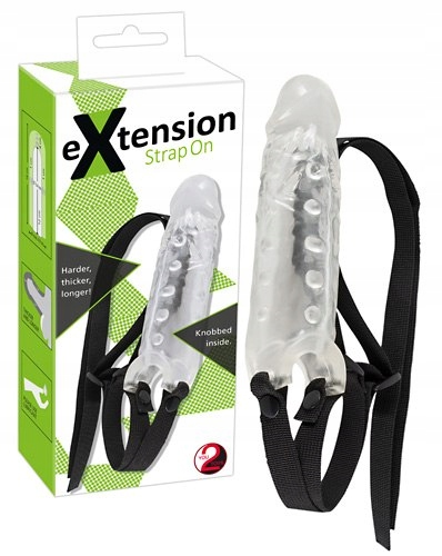 Przedłużka Extension ze strap on przezroczysta