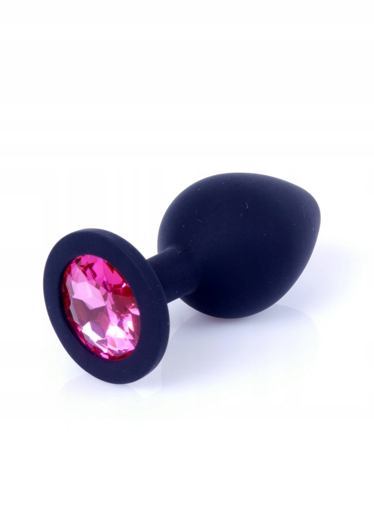 Silikonowy czarny korek Medium- Pink Diamond