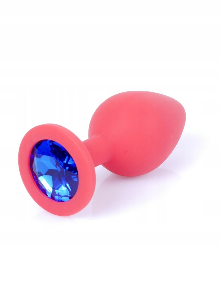 Silikonowy czerwony korek Medium- Blue Diamond