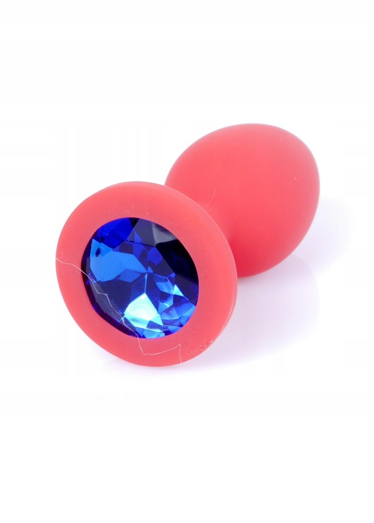 Silikonowy czerwony korek Small- Blue Diamond