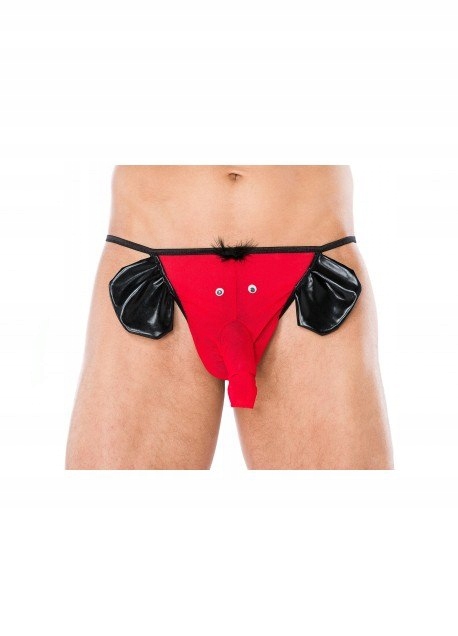 Stringi Słoń czerwony L/XL