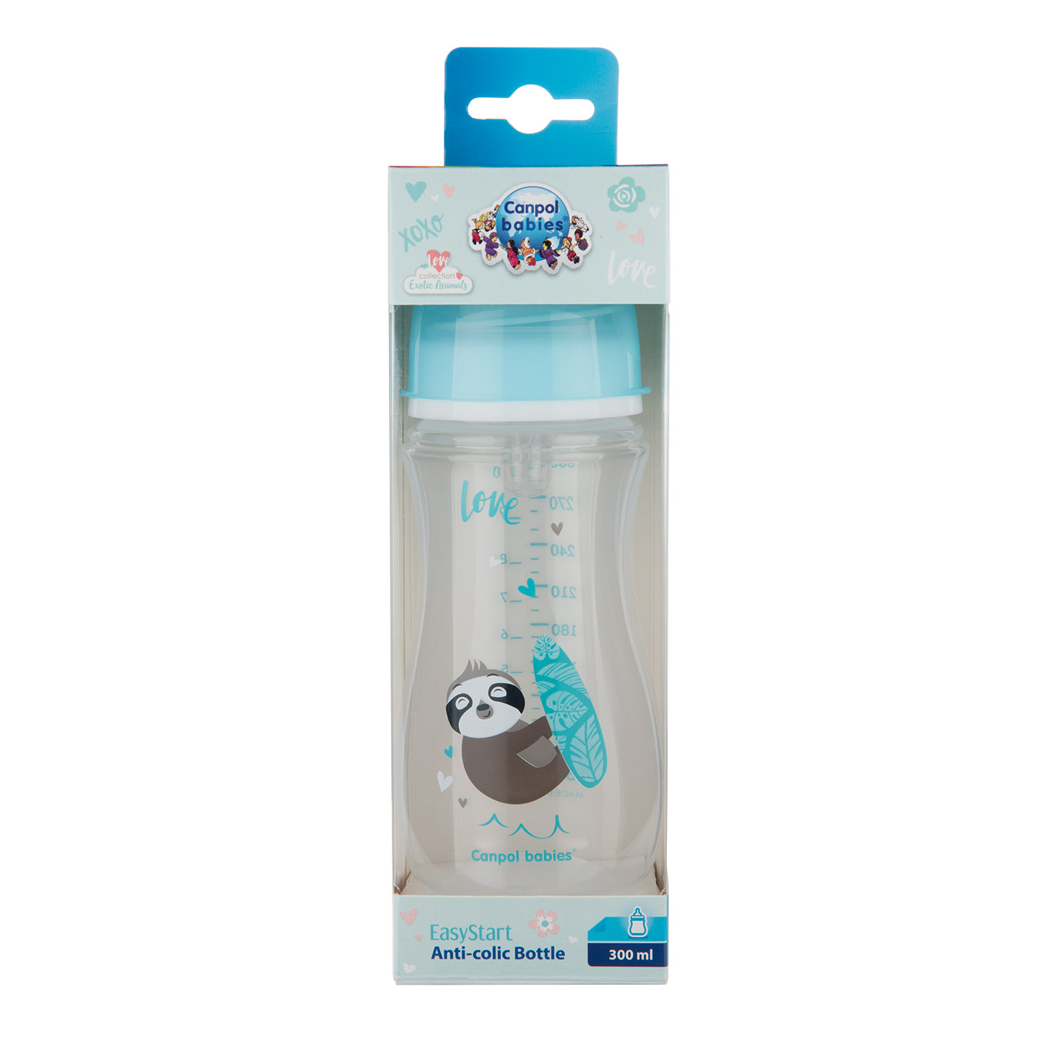 Canpol babies butelka szeroka antykolkowa 300ml EasyStart EXOTIC ANIMALS
