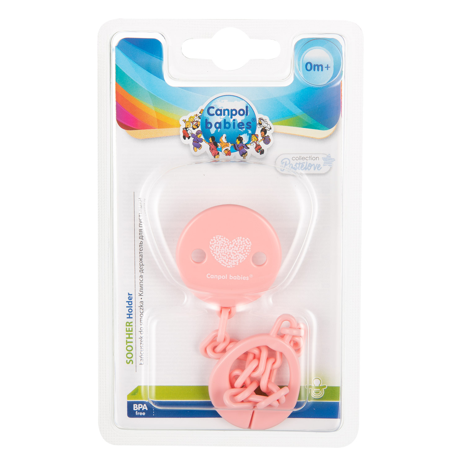 Canpol babies łańcuszek do smoczka uspokajającego PASTELOVE