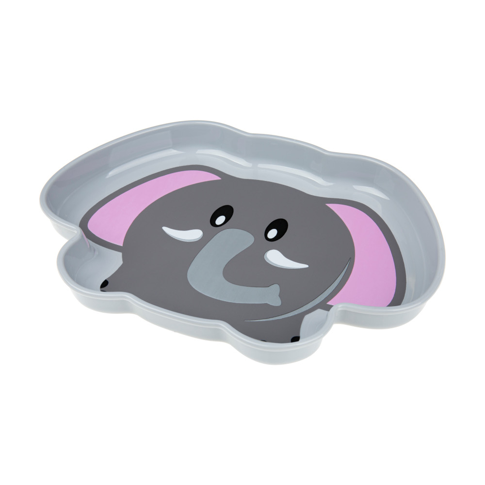 Akuku duży talerzyk do nauki samodzielnego jedzenia SŁOŃ