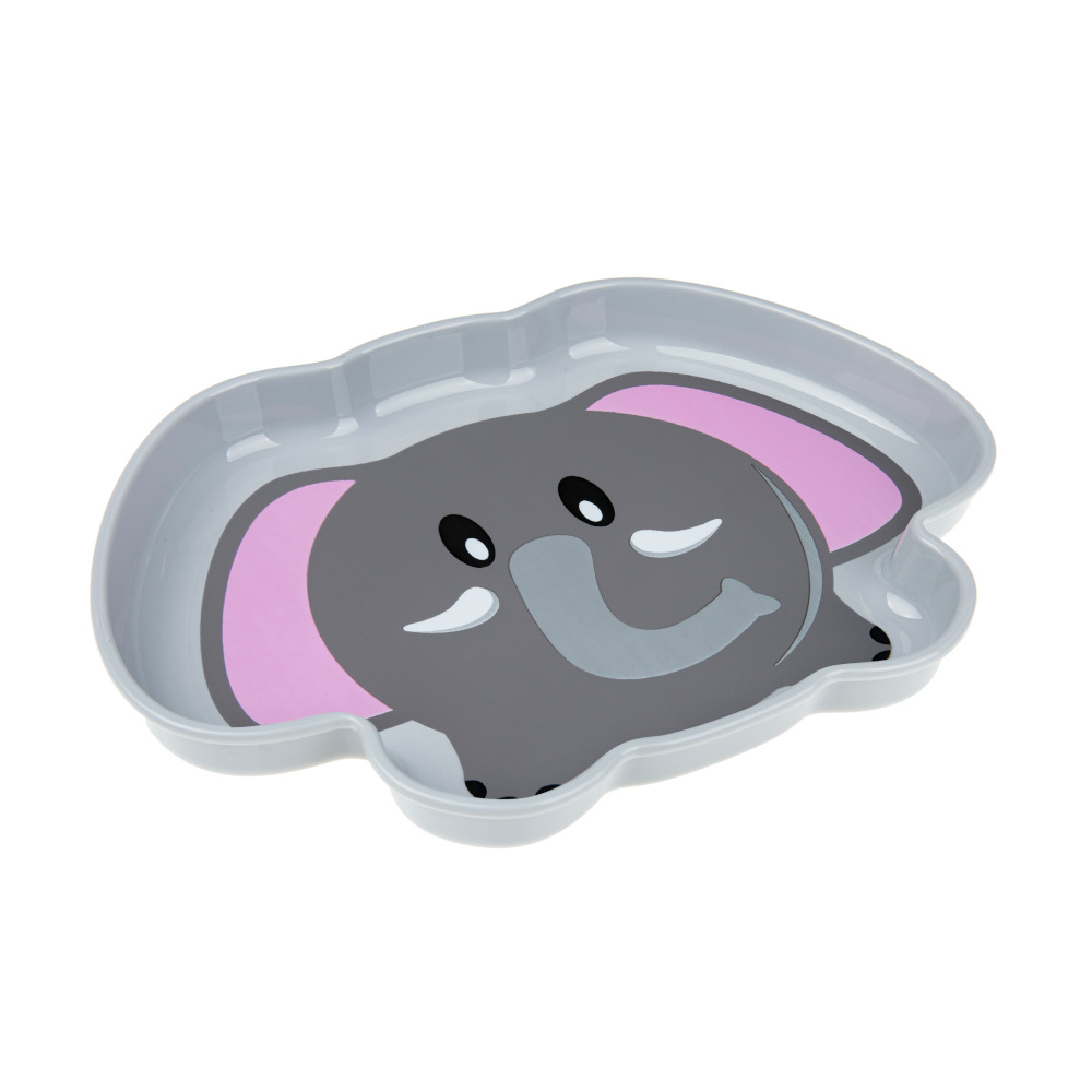 Akuku duży talerzyk do nauki samodzielnego jedzenia SŁOŃ