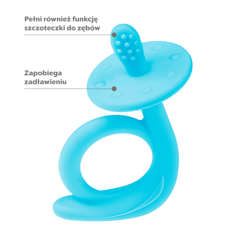 Akuku gryzak silikonowy na ząbkowanie i masaż dziąseł