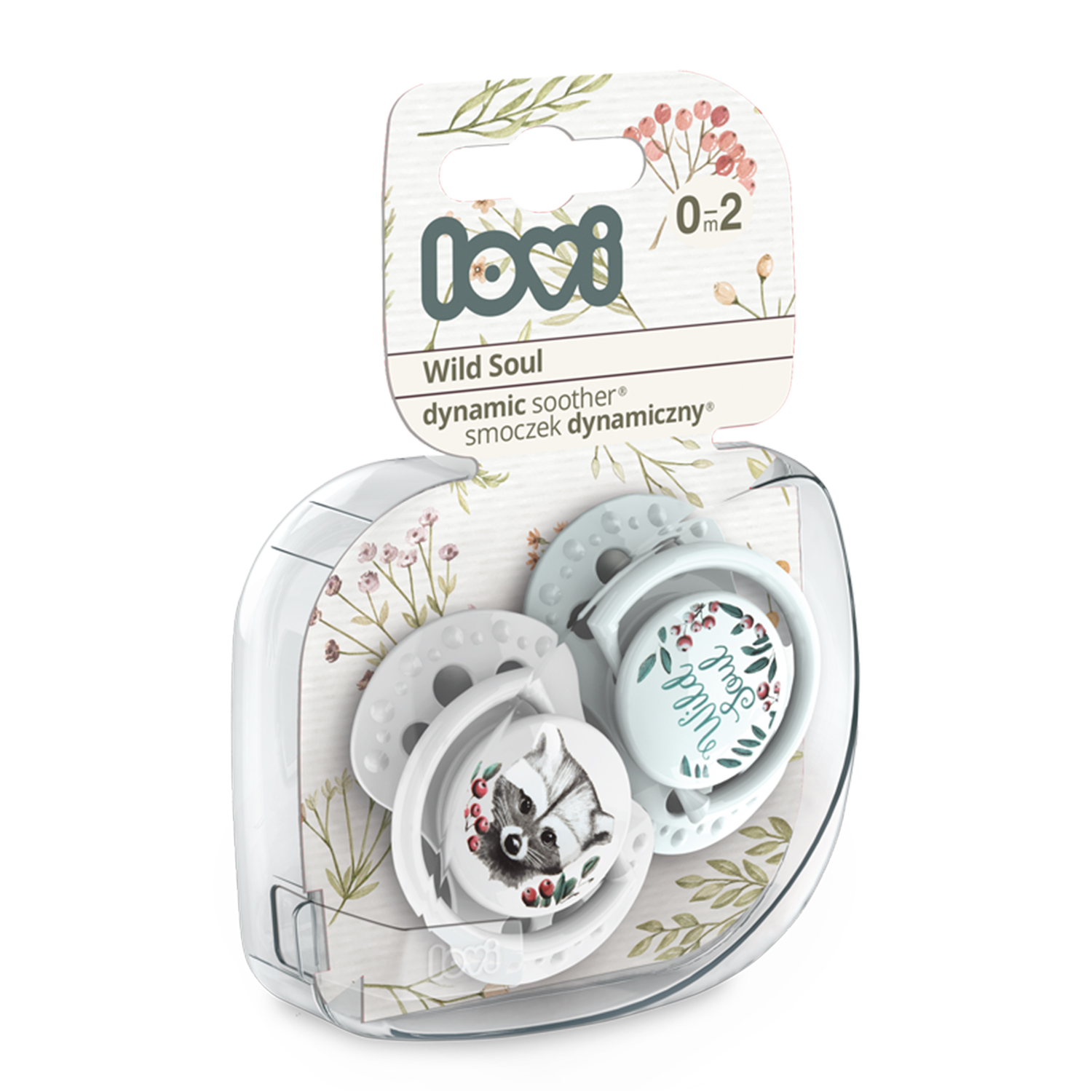 LOVI Smoczek silikonowy dynamiczny 0-2m 2 szt  Wild Soul Boy