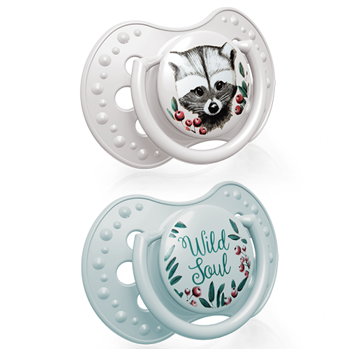 LOVI Smoczek silikonowy dynamiczny 6-18m 2 szt  Wild Soul Boy