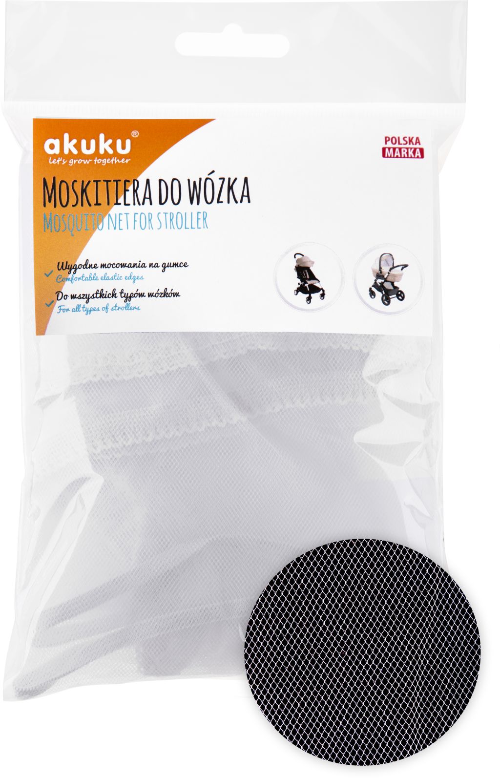 Moskitiera Uniwersalna do wózka - BIAŁA