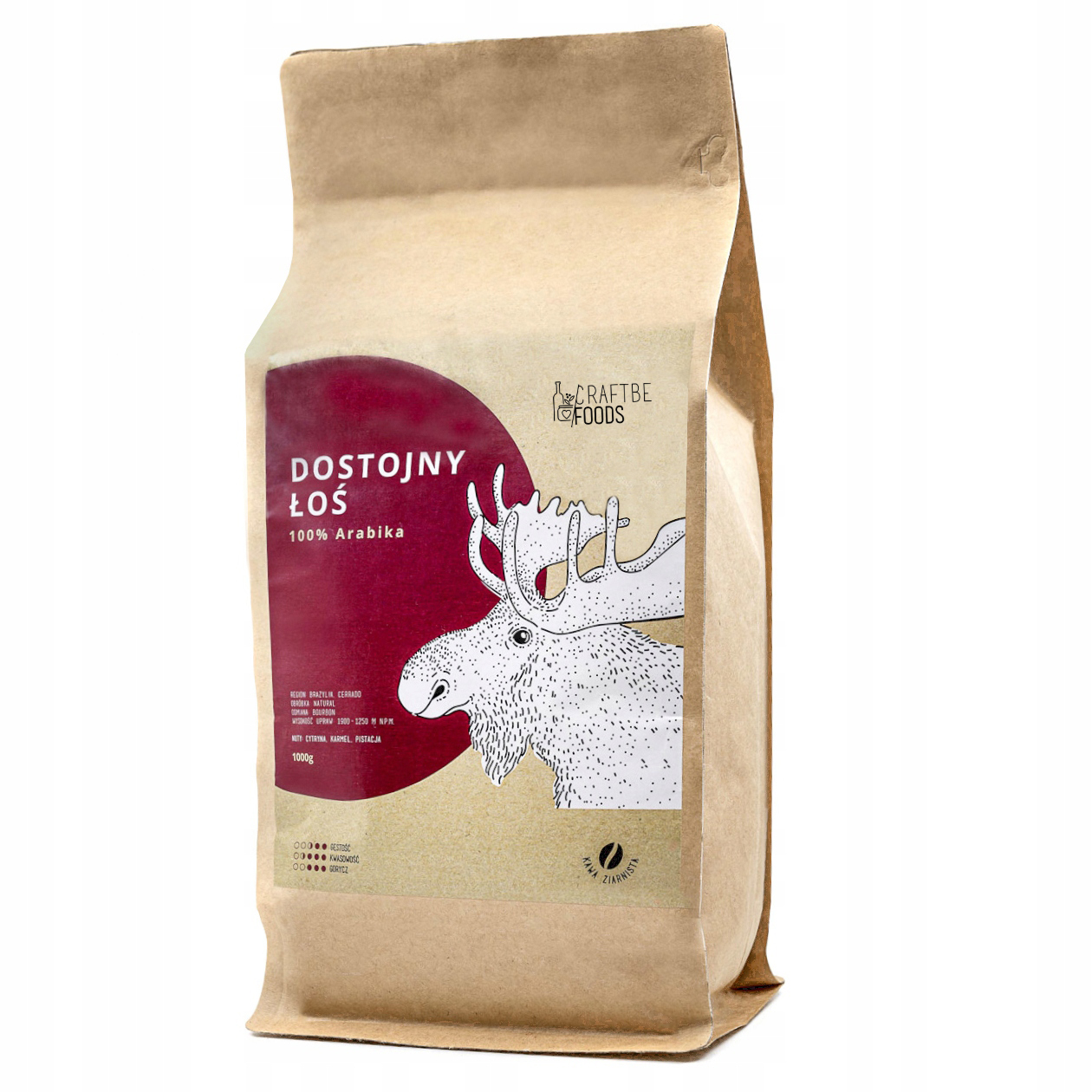 Craftbe Kawa Ziarnista Dostojny Łoś 1kg