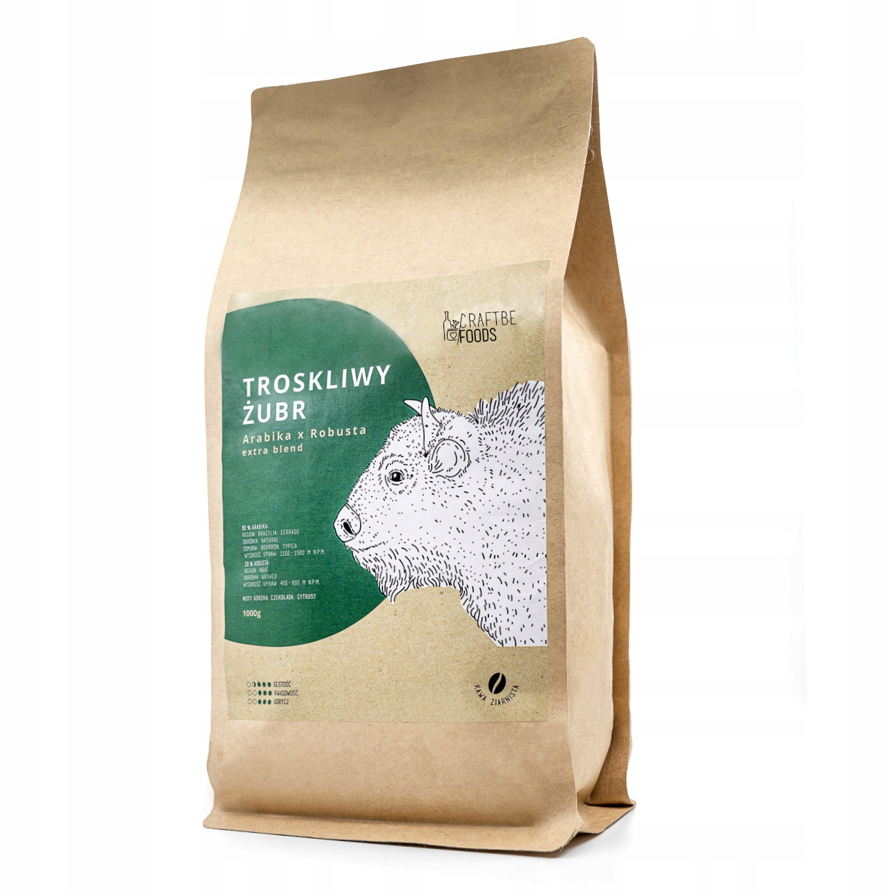Craftbe Kawa Ziarnista Troskliwy Żubr 1kg