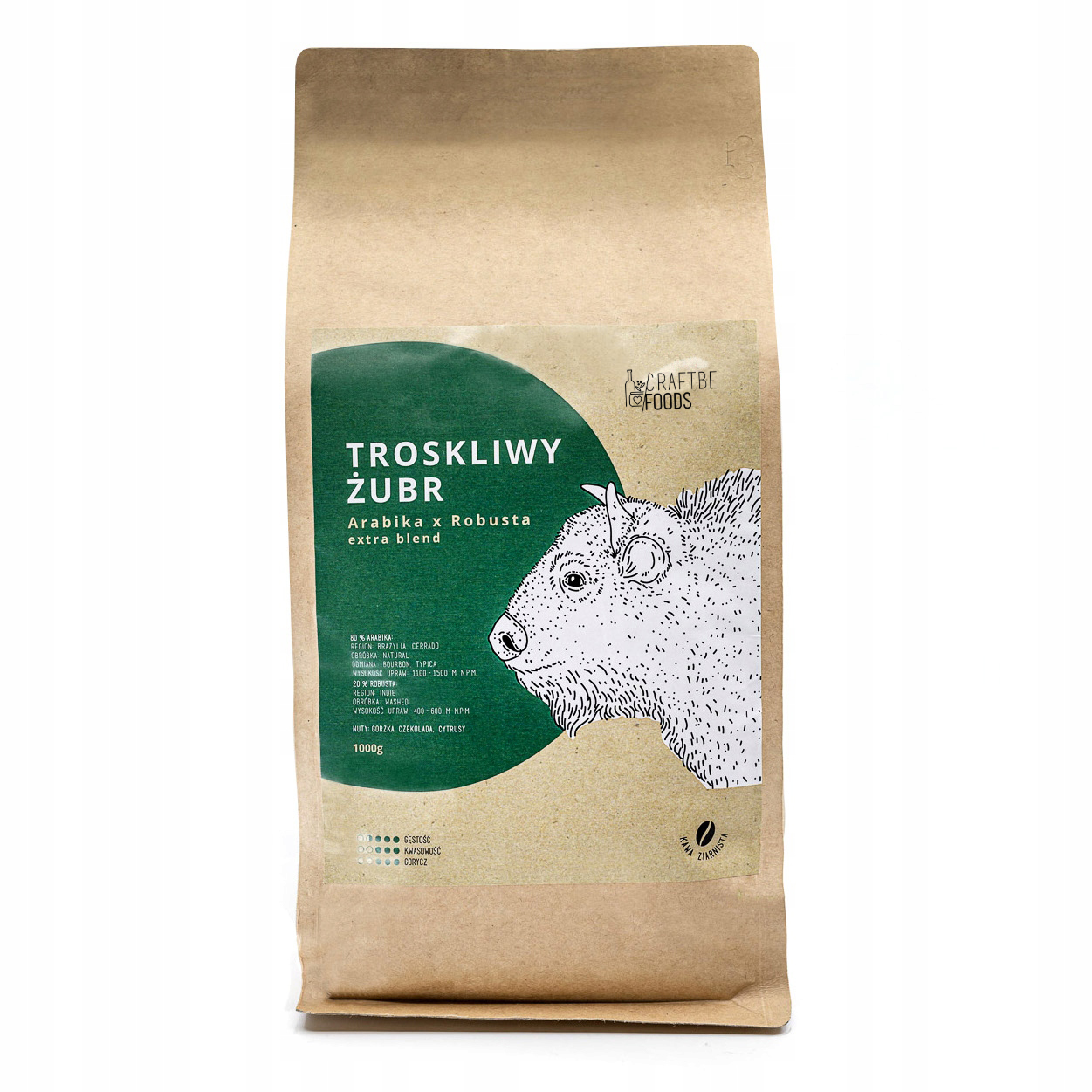 Craftbe Kawa Mielona TROSKLIWY ŻUBR 1kg