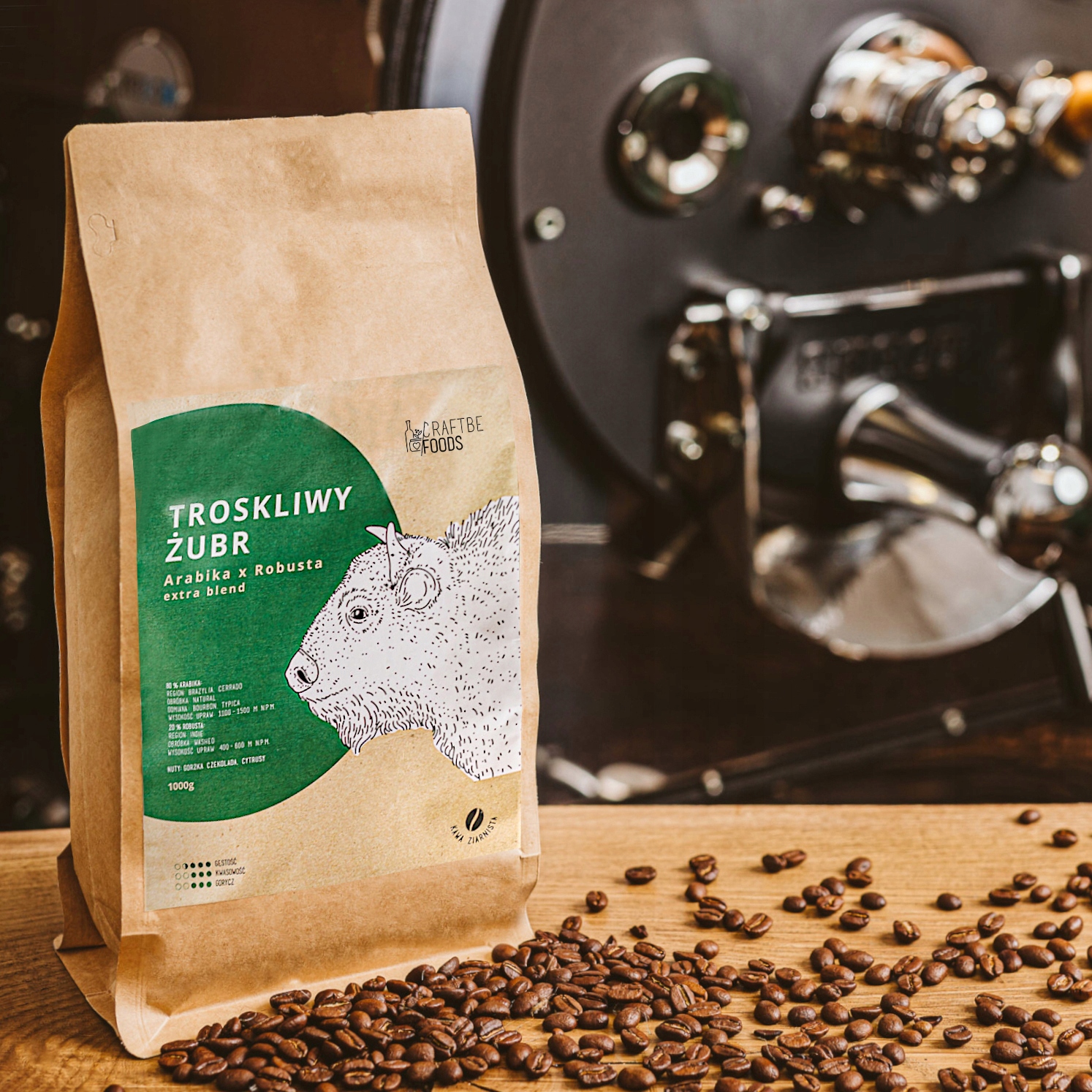 Craftbe Kawa Mielona TROSKLIWY ŻUBR 1kg