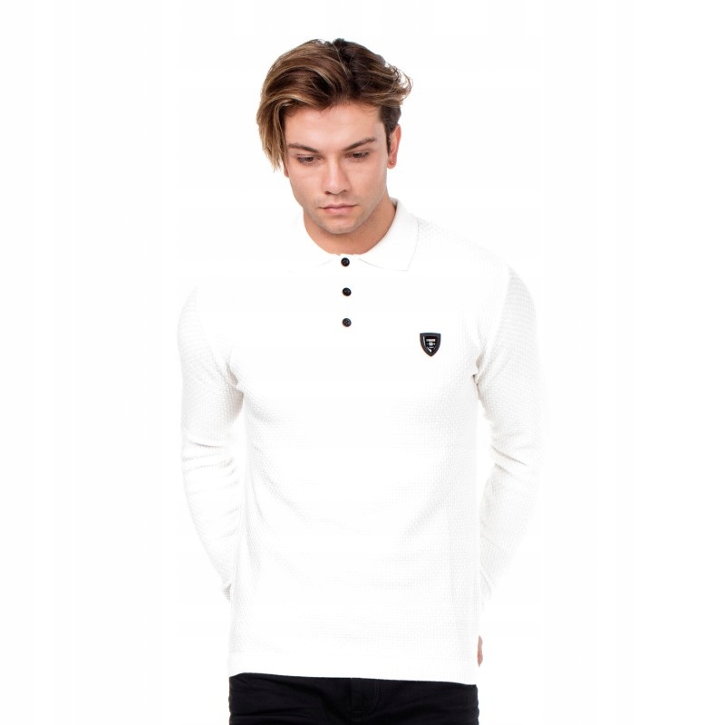 CIPO BAXX SWETER SLIM FIT POLO KOŁNIERZYK~M