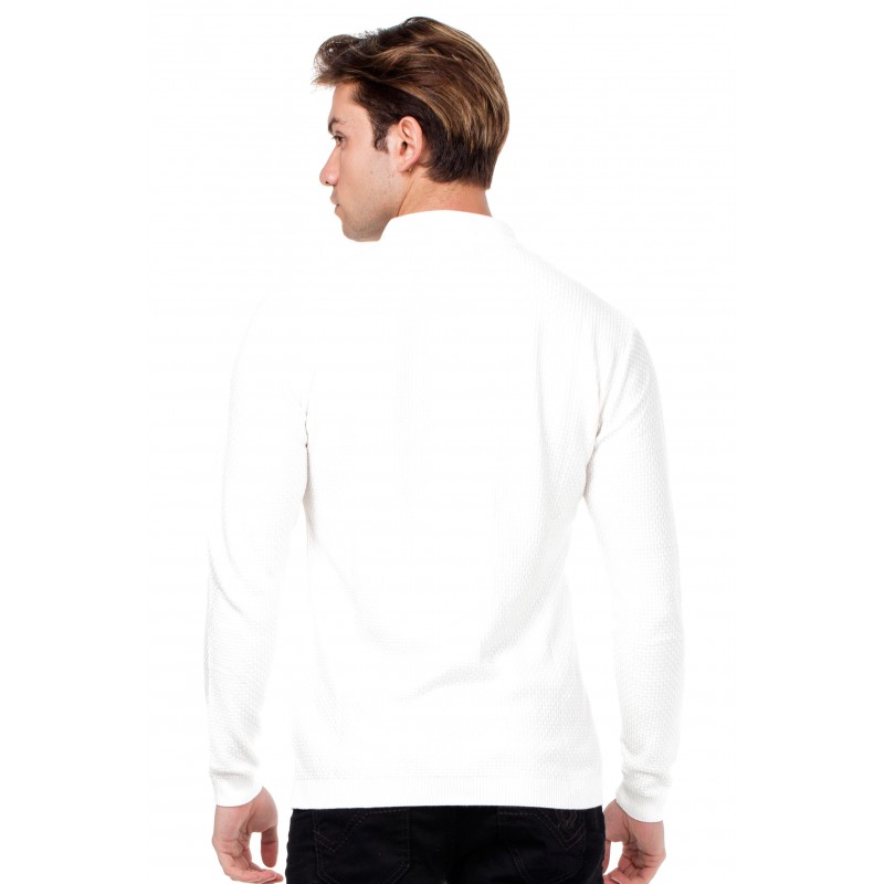 CIPO BAXX SWETER SLIM FIT POLO KOŁNIERZYK~M