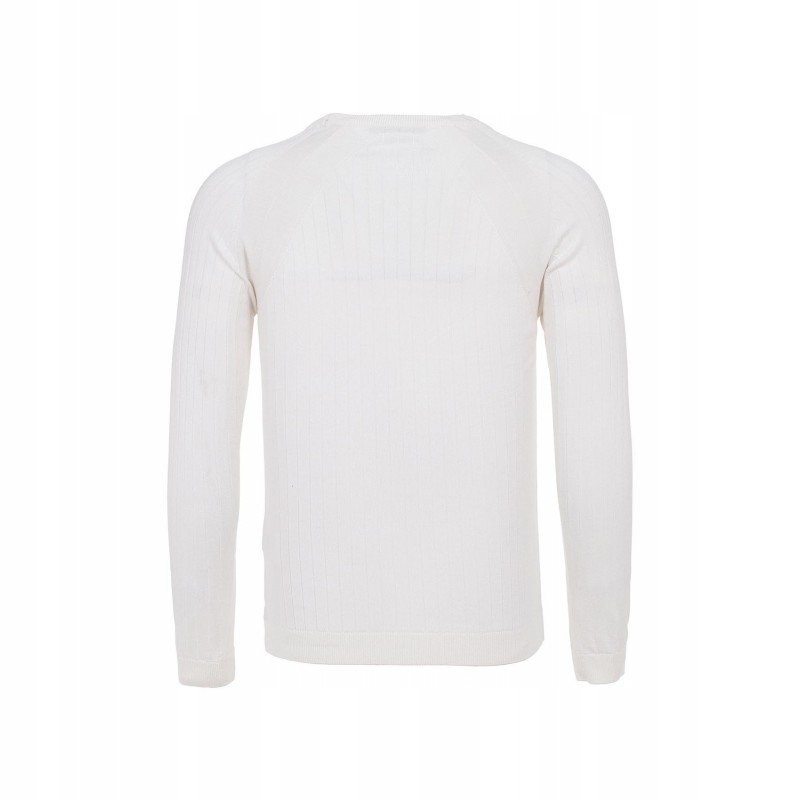 CIPO BAXX SWETER W PRĄŻKI WHITE BASIC GŁADKI~XL