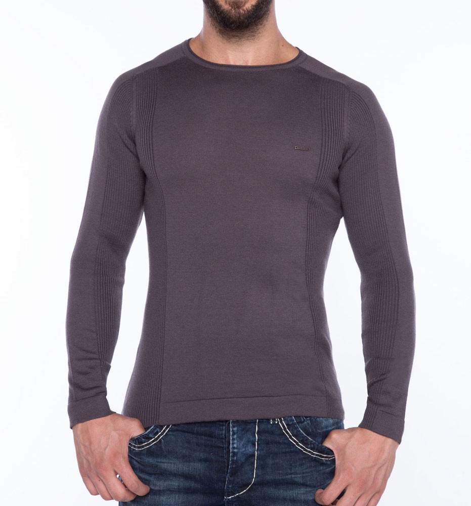 CIPO BAXX BIAŁY SWETER MĘSKI BASIC C44300~M