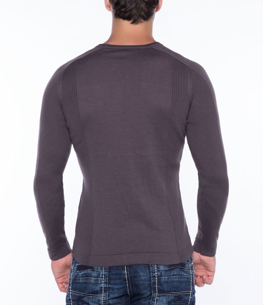 CIPO BAXX BIAŁY SWETER MĘSKI BASIC C44300~M