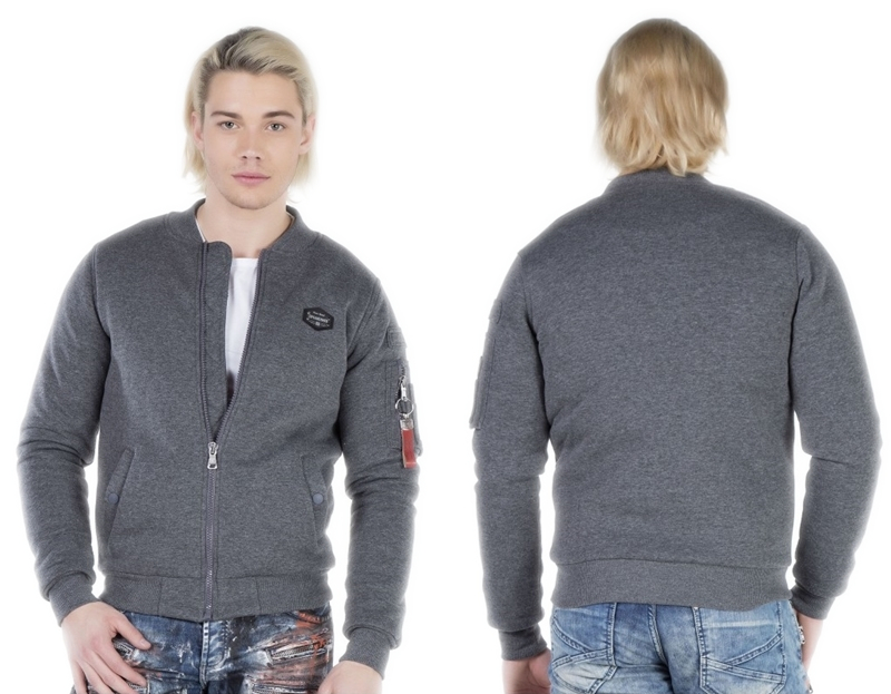 CIPO BAXX MODNA KURTKA BOMBERKA ANTHRACITE ~M