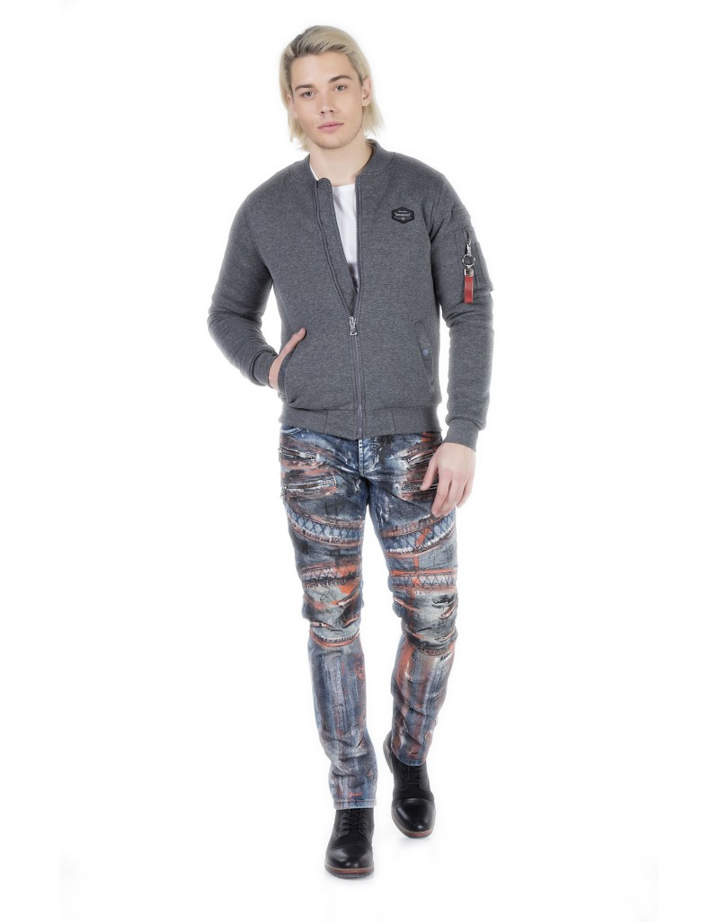 CIPO BAXX MODNA KURTKA BOMBERKA ANTHRACITE ~M