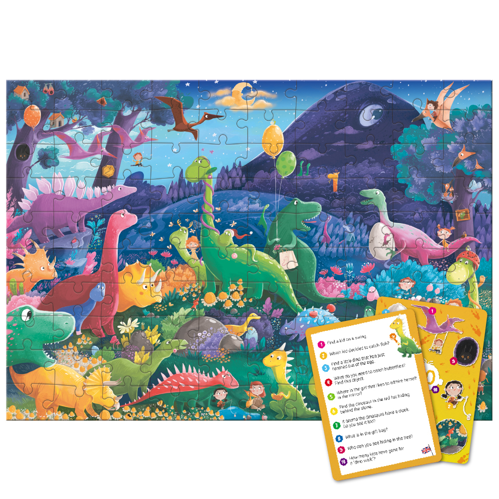 Puzzle Look & Find „Kraina dinozaurów”, art. 300669