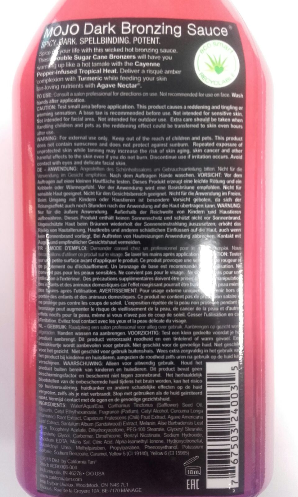 DOUBLE BRONZER MOJO EFEKTEM TINGLE HOT TUBA 250ml