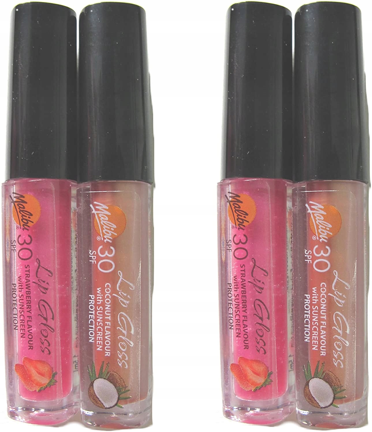 MALIBU Lip Gloss błyszczyk do ust ZESTAW SPF30