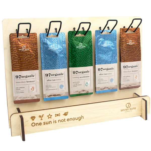 7suns Ekspozytor Drewniany Na 5 Saszetek